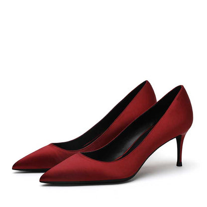 Elegant teal SD Dresscode satin low heel party shoes with a chic pointed toe design