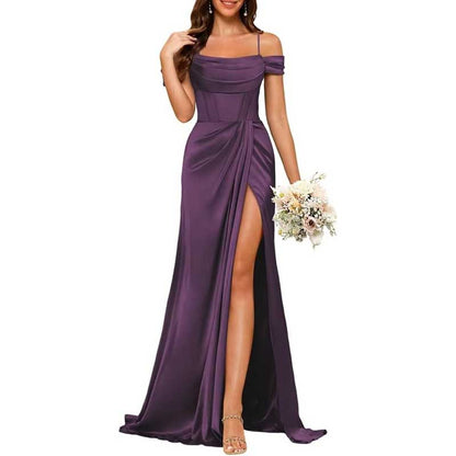 Long Bridesmaid Dresses For Wedding Spaghetti Strap Mermaid Prom Dress