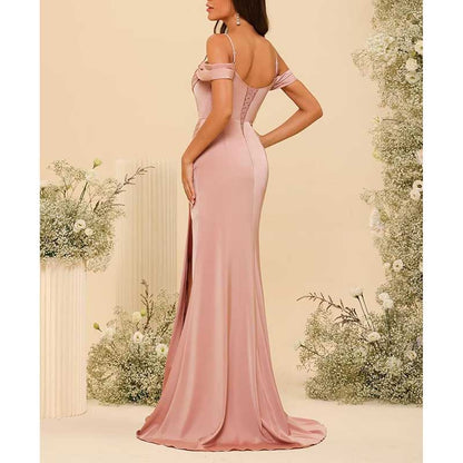 Long Bridesmaid Dresses For Wedding Spaghetti Strap Mermaid Prom Dress