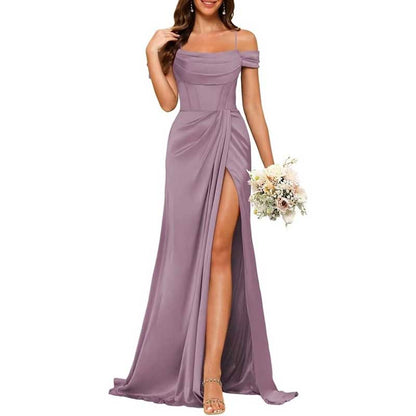 Long Bridesmaid Dresses For Wedding Spaghetti Strap Mermaid Prom Dress