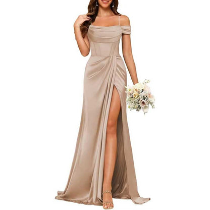 Long Bridesmaid Dresses For Wedding Spaghetti Strap Mermaid Prom Dress