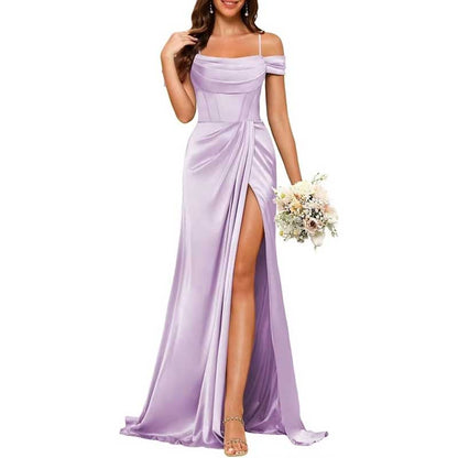 Long Bridesmaid Dresses For Wedding Spaghetti Strap Mermaid Prom Dress