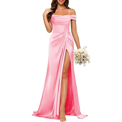 Long Bridesmaid Dresses For Wedding Spaghetti Strap Mermaid Prom Dress