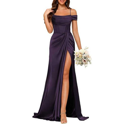 Long Bridesmaid Dresses For Wedding Spaghetti Strap Mermaid Prom Dress