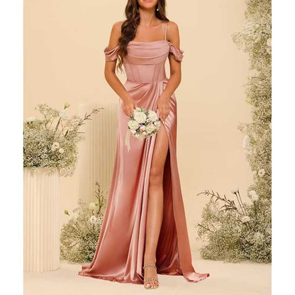 Long Bridesmaid Dresses For Wedding Spaghetti Strap Mermaid Prom Dress