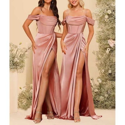 Long Bridesmaid Dresses For Wedding Spaghetti Strap Mermaid Prom Dress
