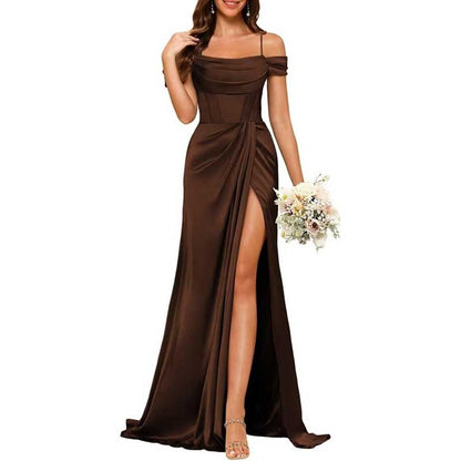 Long Bridesmaid Dresses For Wedding Spaghetti Strap Mermaid Prom Dress