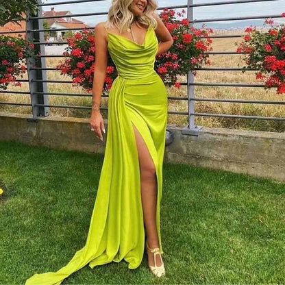 Women's Strapless Mermaid Prom Dresses Long High Split Formal Evening Party Gowns