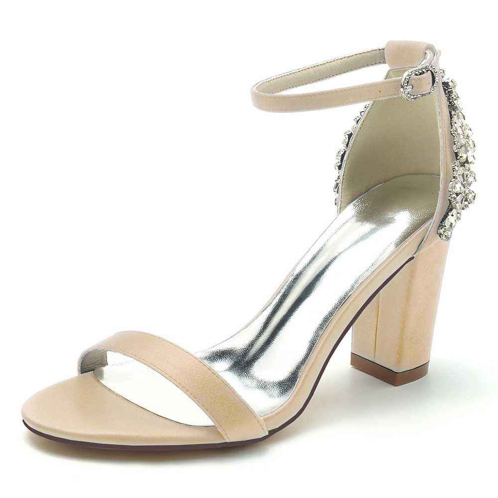 S&DCo. elegant wedding sandals for brides with ankle strap and embellished details