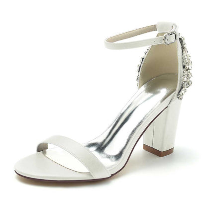 Elegant S&DCo. wedding sandals for brides with ankle strap and embellished back for a stylish look