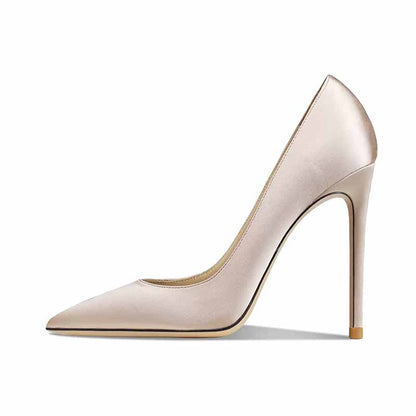 Point Toe High Heel Satin Pumps for Prom | Elegant Women’s Evening Shoes