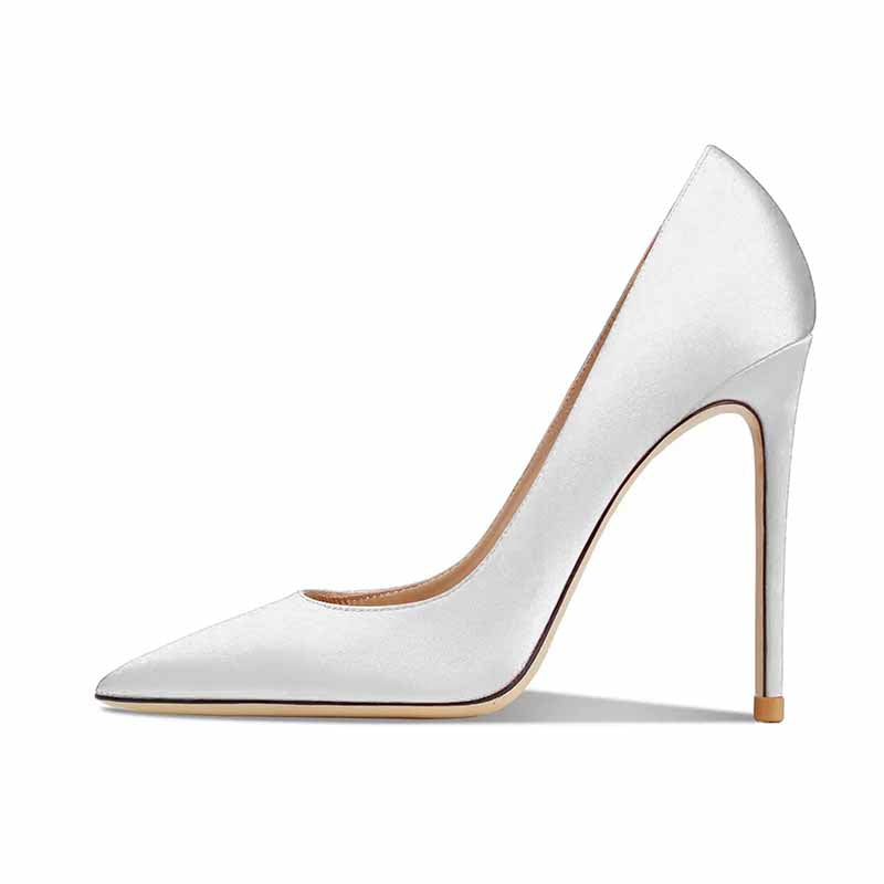 Point Toe High Heel Satin Pumps for Prom | Elegant Women’s Evening Shoes
