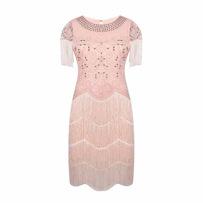 Sparkly Event Dress Sequins Fringed 1920s Dress