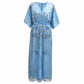 Floral Embroidered Sequin Maxi Dress Oversize Sparkly Dress