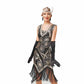 Women's 1920s Flapper Dress V Neck Slip Dress Roaring 20s Great Gatsby Dress