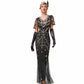 Women's Flapper Dress 1920s V-Neck Evening Gown Sequin Beaded Maxi Dress