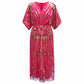 Floral Embroidered Sequin Maxi Dress Oversize Sparkly Dress