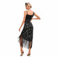 Women's Flapper Dress Asymmetrical Sequins Fringed 1920s Dress