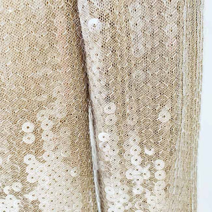 Womens Gold Bling Party Tops Sparkle Outfits Sequin Long Sleeve Blouse Glitter Clubwear Shirt