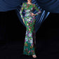 Floral Sequin Slim Fit Prom Dress Long Sleeve Maxi Dress