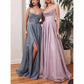 Sparkly Tulle Prom Dresses Spaghetti Straps Corset Long Formal Evening Gowns