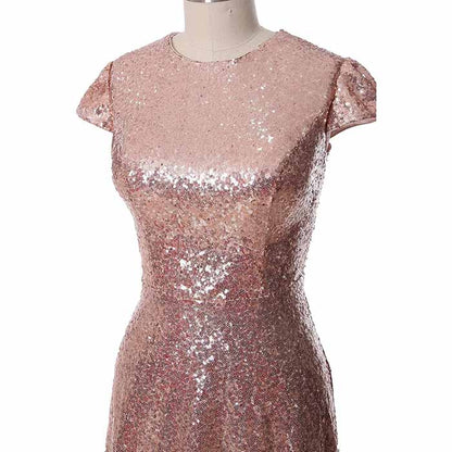 Womens Prom Dress Halter Sequin Long Bridesmaid Dress Cowlback Formal Evening Gown