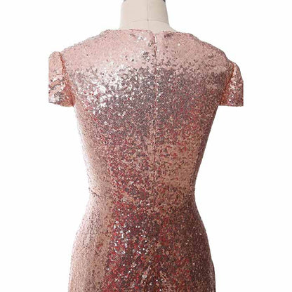 Womens Prom Dress Halter Sequin Long Bridesmaid Dress Cowlback Formal Evening Gown