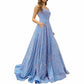Prom Dresses Long A Line with Pockets Formal Evening Ball Gowns Glitter Party Dress