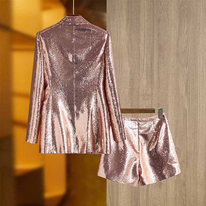 Sequin blazer with matching Shorts Suit