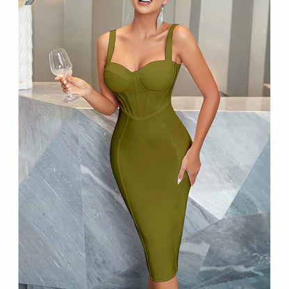 Women's Celebrity Bandage Bodycon Dress Strap Party Pencil Dress Cocktail Party Dress