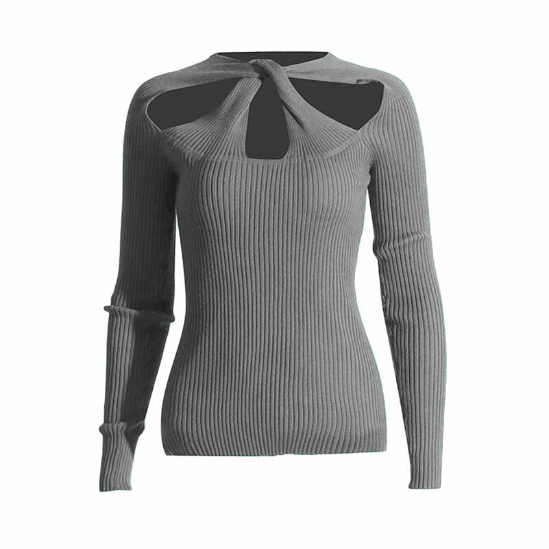 Women Hollowed Body-con Sweater