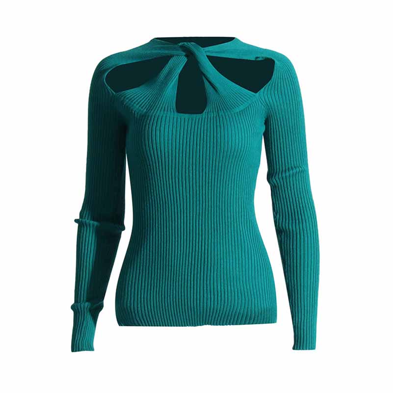 Women Hollowed Body-con Sweater