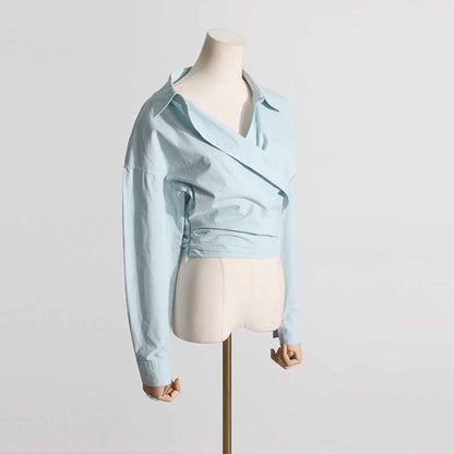 Cropped X Long Sleeve Shirt