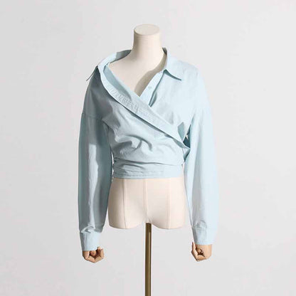 Cropped X Long Sleeve Shirt