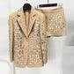 Women's Suit Diamond High Fashion Blazer + Short Suit