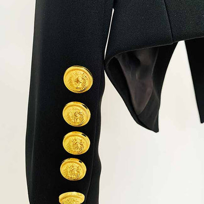 Women's Deep V Neck Fitted Style One Button Blazer Jacket Black Pink White