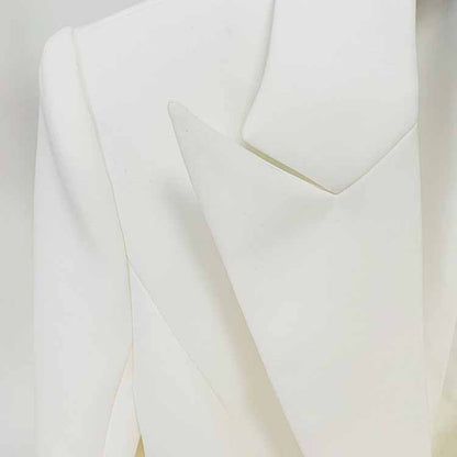 Women's Deep V Neck Fitted Style One Button Blazer Jacket Black Pink White