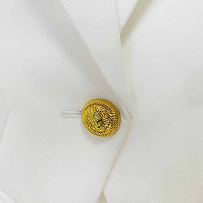 Women's Deep V Neck Fitted Style One Button Blazer Jacket Black Pink White