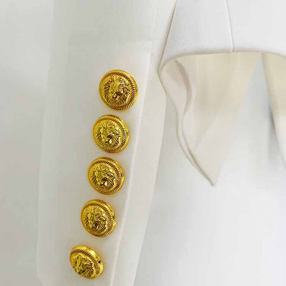 Women's Deep V Neck Fitted Style One Button Blazer Jacket Black Pink White