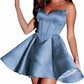 Sweetheart Short Homecoming Dresses for Teens Strapless Boned Bodice Corset Prom Dress