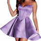 Sweetheart Short Homecoming Dresses for Teens Strapless Boned Bodice Corset Prom Dress