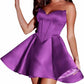 Sweetheart Short Homecoming Dresses for Teens Strapless Boned Bodice Corset Prom Dress