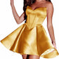 Sweetheart Short Homecoming Dresses for Teens Strapless Boned Bodice Corset Prom Dress