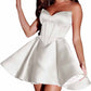 Sweetheart Short Homecoming Dresses for Teens Strapless Boned Bodice Corset Prom Dress