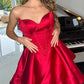 Sweetheart Short Homecoming Dresses for Teens Strapless Boned Bodice Corset Prom Dress