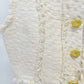 Ivory Tweed Crop Top Jacket + Mini Skirt Suit