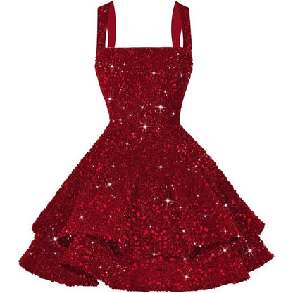 Short Sparkly Homecoming Dresses Sweet 16 Tiered Short Cocktail Party Gown