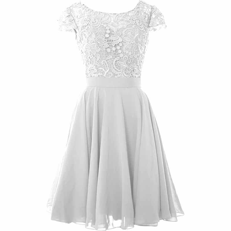 Short Lace Homecoming Dress Short Party Gown Cap Sleeve Middle Length Mother of The Bride Dress