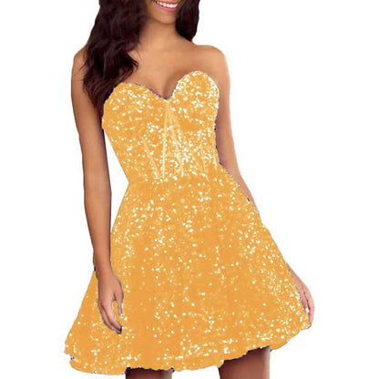 Juniors Sweetheart Short Prom Velvet Sequins Homecoming Dress A Line Graduation Gown