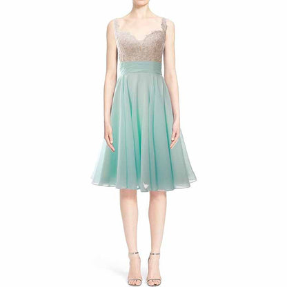 Women Straps Wedding Party Formal Gown Short Lace Prom Homecoming Dress